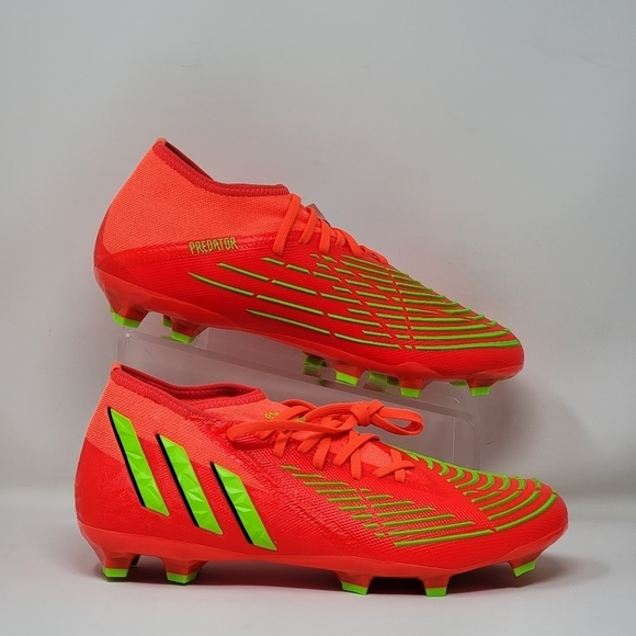 Adidas Predator Edge.2 FG GameData Pack  Solar Red Cleats Men Sz Mult GW1009 New - Picture 1 of 9